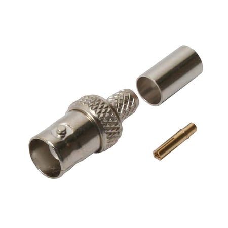 Quest Technology International BNC (Female) Connector, 50 Ohm - 3Pc Crimp-On Rg-58 Pvc CBN-3210
